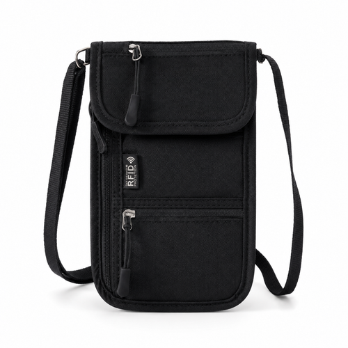 PackLite Neck Wallet & RFID Passport Sleeve for hidden travel security