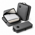 PackLite Air Cubes 4-piece vacuum compression packing cube set in slate gray