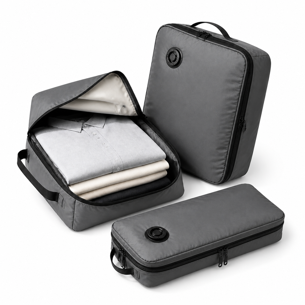 PackLite Carry-On Kit — included Air Cubes 4-piece vacuum compression packing set