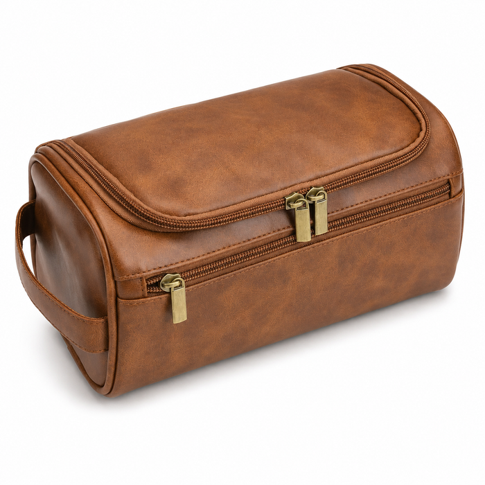 PackLite Slim Toiletry Bag open view showing organized compartments