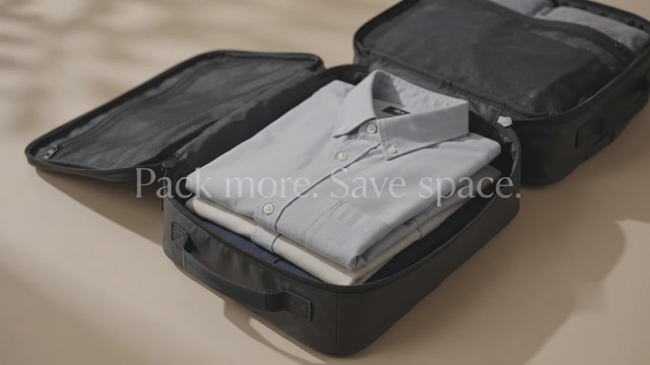 PackLite Air compression cubes packing a carry-on